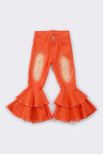 Load image into Gallery viewer, Orange double layered denim jeans
