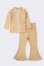 Load image into Gallery viewer, Khaki active girl bootcut pants set
