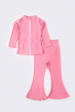 Load image into Gallery viewer, Pink active girl bootcut pants set
