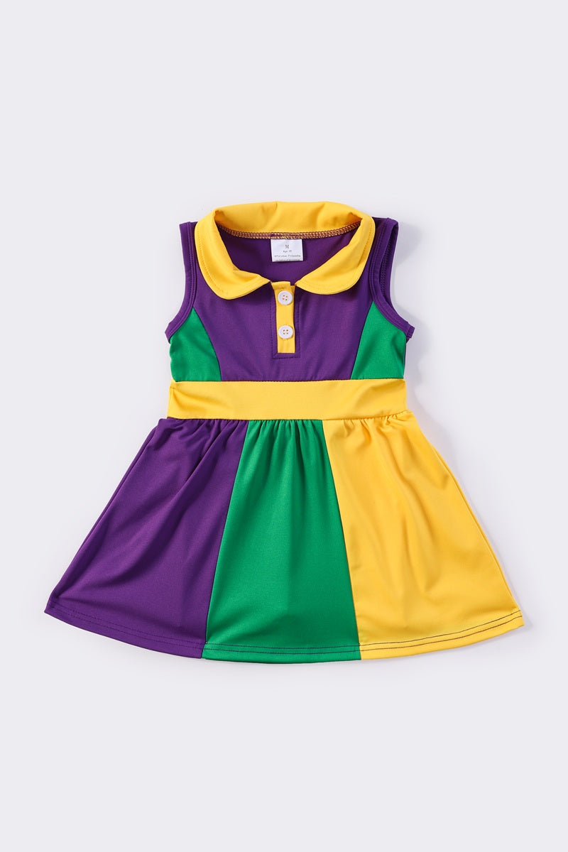 Mardi gras tennis girl dress