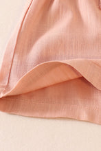 Load image into Gallery viewer, Peach linen girl shorts
