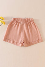 Load image into Gallery viewer, Peach linen girl shorts
