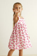 Load image into Gallery viewer, Hot pink barbie print girl dress
