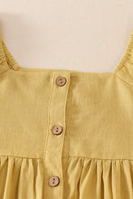 Load image into Gallery viewer, Lemon linen button dress
