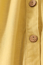 Load image into Gallery viewer, Lemon linen button dress
