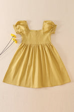 Load image into Gallery viewer, Lemon linen button dress
