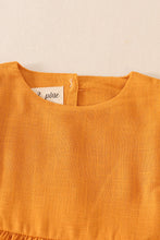 Load image into Gallery viewer, Mustard linen ruffle dress
