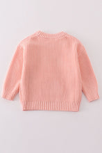 Load image into Gallery viewer, Pink floral hand-embroidery jumper sweater
