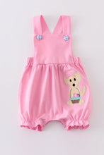 Load image into Gallery viewer, Premium Pink dog applique girl romper
