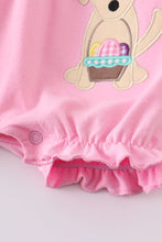 Load image into Gallery viewer, Premium Pink dog applique girl romper
