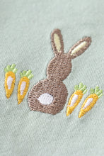 Load image into Gallery viewer, Premium Sage easter bunny embroidery boy top
