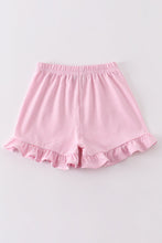 Load image into Gallery viewer, Premium Pink &amp; white stripe basic ruffle shorts
