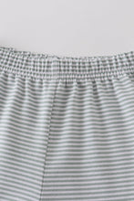 Load image into Gallery viewer, Premium Sage &amp; white stripe basic ruffle shorts
