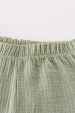 Load image into Gallery viewer, Premium Sage muslin ruffle shorts set
