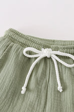 Load image into Gallery viewer, Premium Sage muslin boy shorts set
