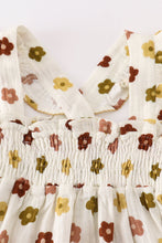 Load image into Gallery viewer, Premium Organic muslin floral smocked ruffle dress
