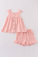 Load image into Gallery viewer, Premium Pink muslin bow shorts set
