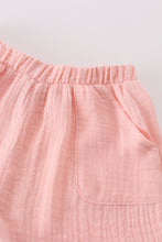 Load image into Gallery viewer, Premium Pink muslin bow shorts set
