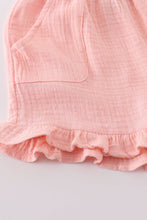 Load image into Gallery viewer, Premium Pink muslin bow shorts set
