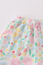 Load image into Gallery viewer, Premium Pink muslin leaves shorts set
