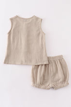 Load image into Gallery viewer, Premium Beige muslin boy shorts set
