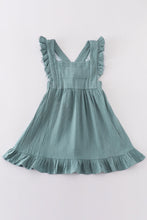 Load image into Gallery viewer, Premium Blue muslin ruffle dress
