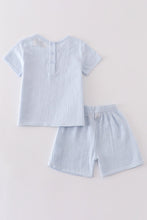 Load image into Gallery viewer, Premium Sky muslin boy shorts set
