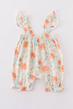 Load image into Gallery viewer, Premium Floral muslin leaves ruffle romper
