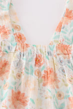 Load image into Gallery viewer, Premium Floral muslin leaves ruffle romper
