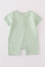 Load image into Gallery viewer, Premium Sage muslin stripe boy romper
