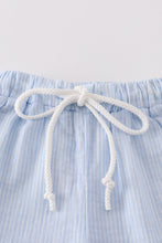 Load image into Gallery viewer, Premium Blue muslin stripe boy shorts set
