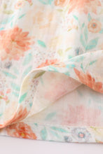 Load image into Gallery viewer, Premium Floral leaves muslin ruffle dress
