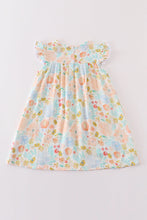 Load image into Gallery viewer, Premium Blue &amp; pink muslin floral ruffle dress
