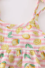 Load image into Gallery viewer, Premium Pink muslin stripe lemon baby set
