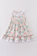 Load image into Gallery viewer, Premium Pink muslin floral ruffle dress
