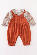 Load image into Gallery viewer, Premium Terracotta floral swiss dot baby set
