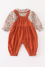 Load image into Gallery viewer, Premium Terracotta floral swiss dot baby set
