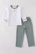 Load image into Gallery viewer, Premium Green plaid boy pants set
