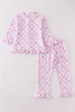 Load image into Gallery viewer, Premium Pink bow tie girl pajamas set
