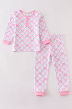 Load image into Gallery viewer, Premium Pink bow tie girl pajama set
