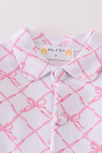 Load image into Gallery viewer, Premium Pink bow tie girl pajama set
