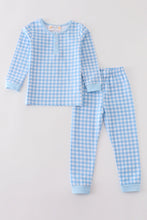 Load image into Gallery viewer, Premium Blue plaid boy pants set
