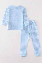 Load image into Gallery viewer, Premium Blue plaid boy pants set
