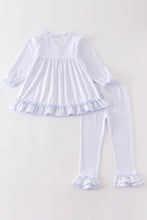 Load image into Gallery viewer, Premium White bow ruffle girl set
