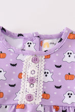 Load image into Gallery viewer, Premium Purple halloween print girl bubble
