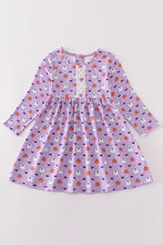 Load image into Gallery viewer, Premium Purple halloween print dress
