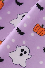 Load image into Gallery viewer, Premium Purple halloween print dress
