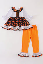 Load image into Gallery viewer, Premium Orange halloween pumpkin girl set
