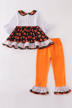 Load image into Gallery viewer, Premium Orange halloween pumpkin girl set
