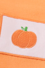 Load image into Gallery viewer, Premium Orange pumpkin embroidery top
